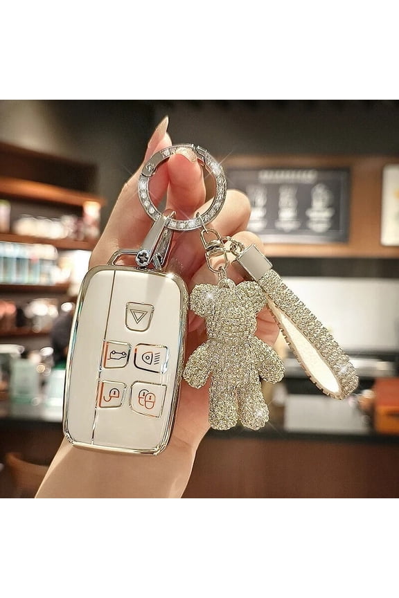 TPU Car Remote Key Cover Case Fob For Land Rover Range Rover Sport Evoque Freelander2 For Jaguar XF XJ XJL XE XKR XK Keychain