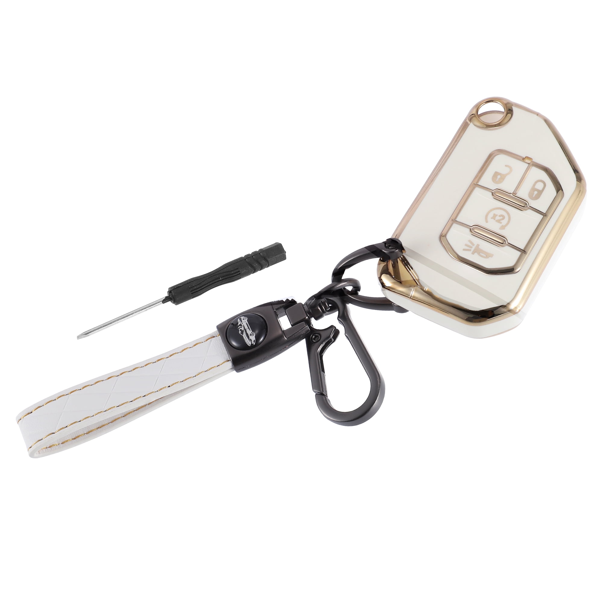 TPU Car Remote Key Fob Cover Shell Case Fit for Jeep Wrangler JL JLU ...