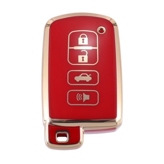TPU Car Remote Key Fob Cover Shell Case for Toyota Avalon Camry Corolla RAV4 Sequoia Highlander Red