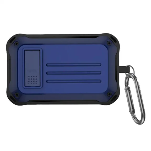 TPU Case Compatible For1More EVO Noise Cancelling Earbuds Hard Anti-Lost Shockproof Protective Case Cover With Carabiner