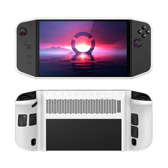 TPU Case Shockproof Protective Case with Stand for Lenovo Legion GO (White)