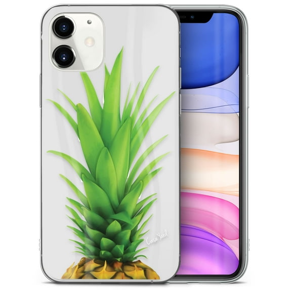 TPU Clear Case for iPhone 13 Mini with Pineapple Head design phone cover