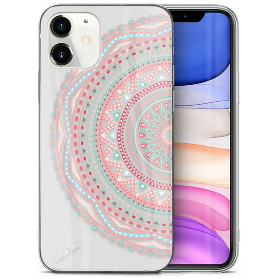 TPU Clear Case for iPhone 13 Pro Max with Half Anna Mandala design phone cover