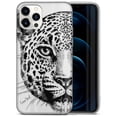 thumbnail image 1 of TPU Clear Case for iPhone 13 Pro Max with Leopard Sketch design phone cover, 1 of 7
