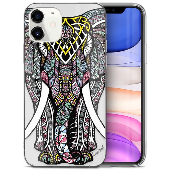 TPU Clear Case for iPhone 13 Pro Max with Zen Elephant design phone cover
