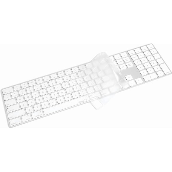 Tivkeber TPU Clear Keyboard Cover for Apple Magic Keyboard with Numeric Keypad A1843 US Layout, Keyboard Skin Protector