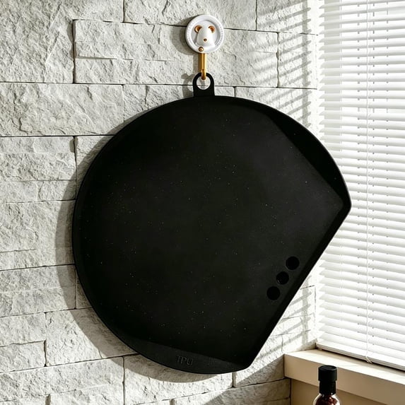 TPU Cutting Board - Semi-Circular Flexible Chopping Mat - Non-Slip Kitchen Prep Board - Roll Up Design
