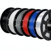TPU Filament 1.75mm, 95A TPU Flexible Filament, Soft 3D Printer Filament, TPU 6 Pack 250g TPU 3D Printer Filament Bundle 1.75mm Black White Gray Red Blue Transparent
