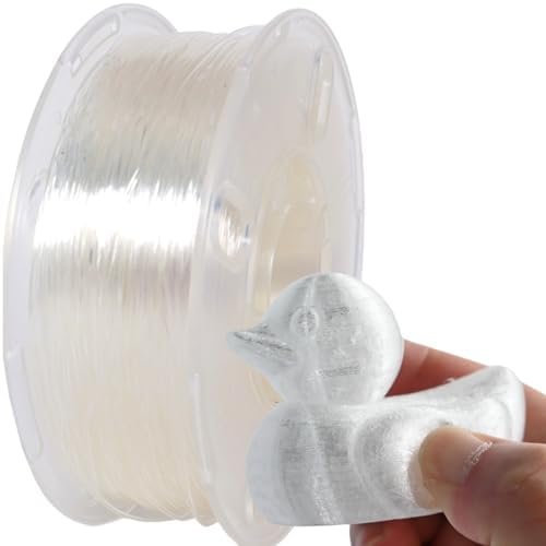 TPU Filament, High Flow/High Speed Printing 95A TPU Flexible Soft  Printer Filament 1KG 1.75mm Spool,Support  Printing,Translucent
