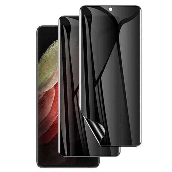 TPU Film 2 Pack Privacy Screen Protector for Samsung Galaxy S24 - Fingerprint Works Anti-Spy Anti-Peep 3D Edge Case Friendly for Samsung Galaxy S24