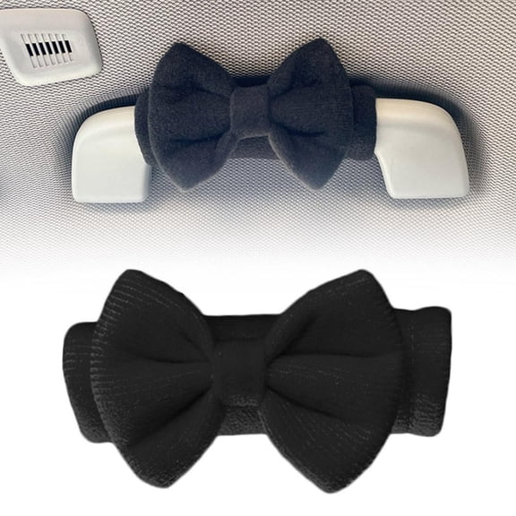Cute Bow Car Roof Handle Cover, Decorative Protective Sleeve for Vehicle Interior & Passenger Grab Handle