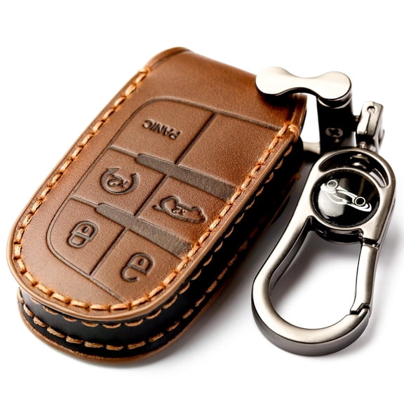 TPU Full-Body Key Fob Cover with Keyring for Jeep 3 4 5 Button Smart Keyless Entry Remote