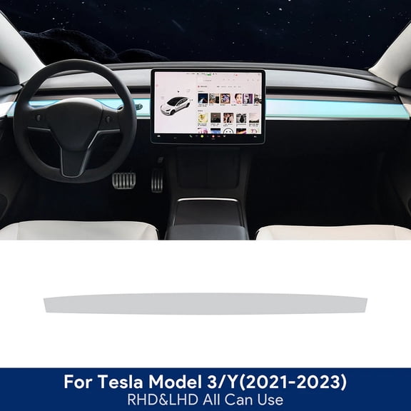 TPU Interior Transparent Protective Film for Tesla Model 3/y 2021 2022 2023 Center Console Anti-Scratch 14 PCS Car Accessories.
