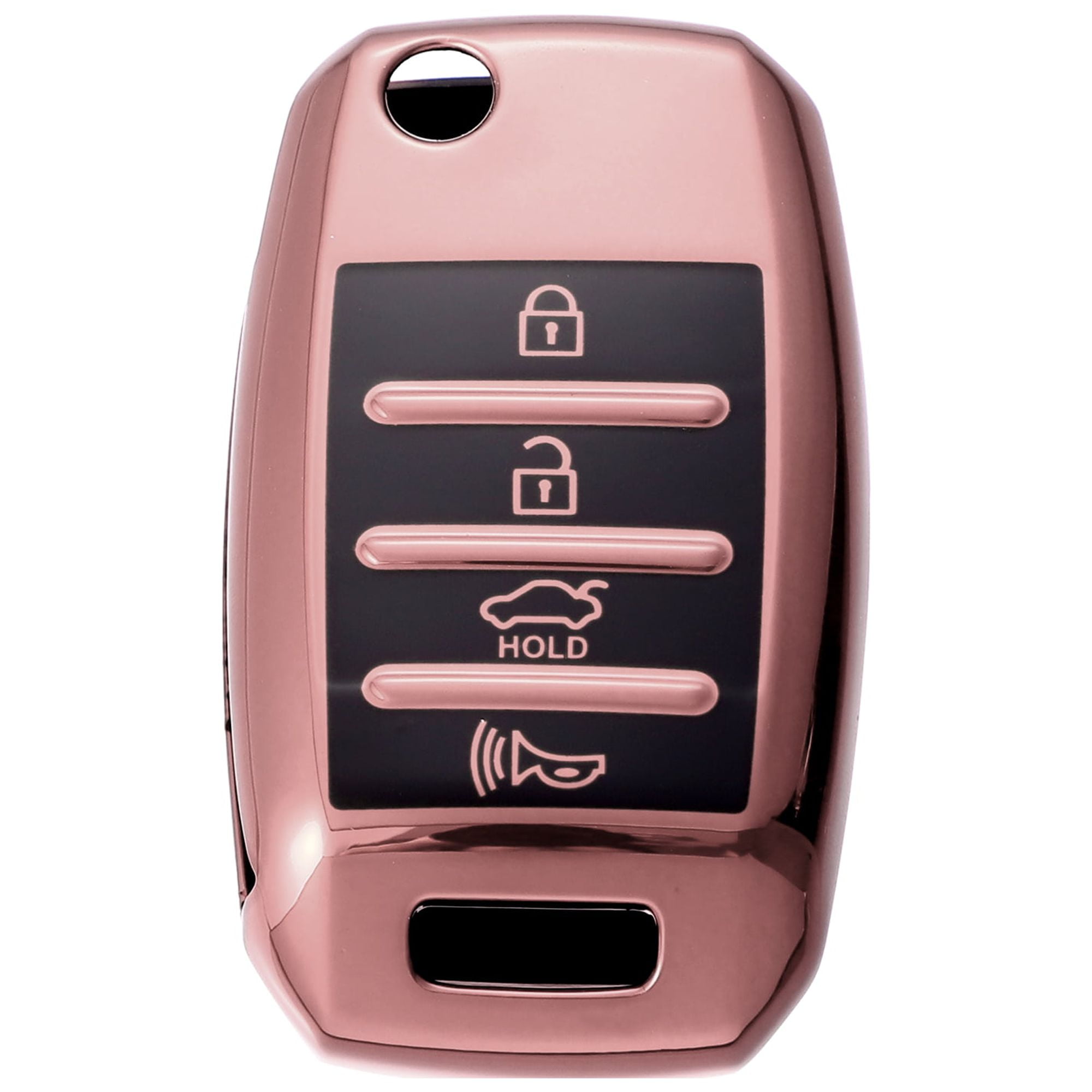 TPU Key Fob Cover Case for Kia Soul 2013 2018 Rio 2014 2018 Key Fob Shell Protector Keyless Remote Smart Key Holder Pink