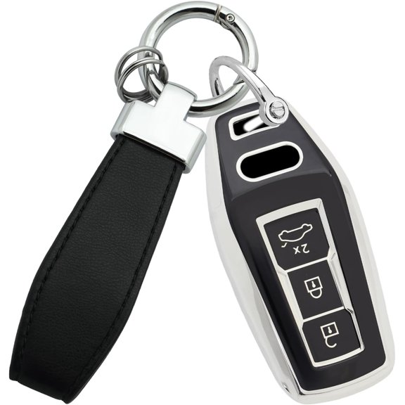 TPU Key Fob Cover Fit for Audi 2025 A5 A5L A6 A6L Q6L Q6 RS Q6 RS6 SQ6 S6 e-tron Accessories Key Shell Cover Smart Remote Auto Key Fit for 2025 Audi Protector