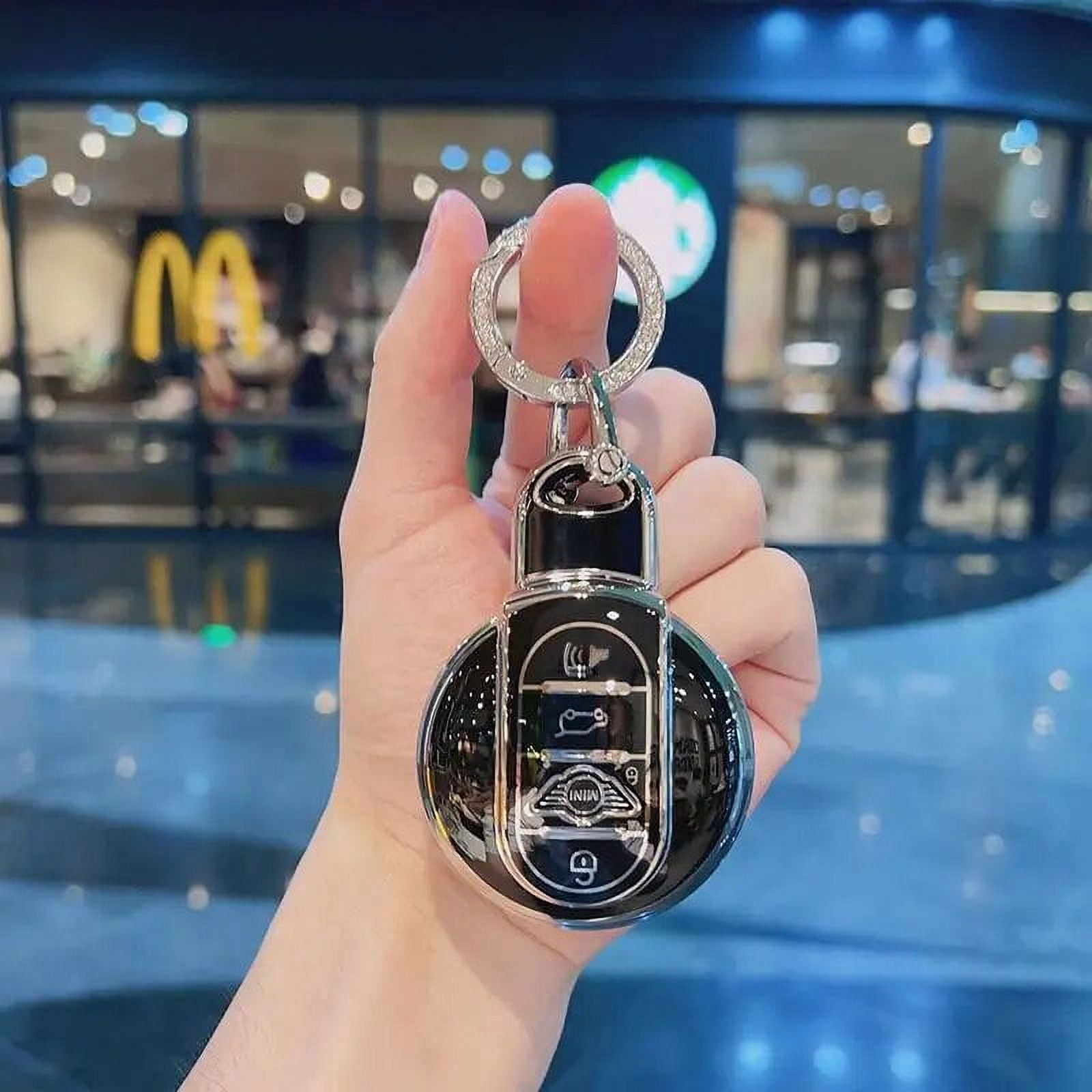 TPU Key Fob Cover with Keychains for BMW Mini COOPERS ONE JCW F56 F55 ...