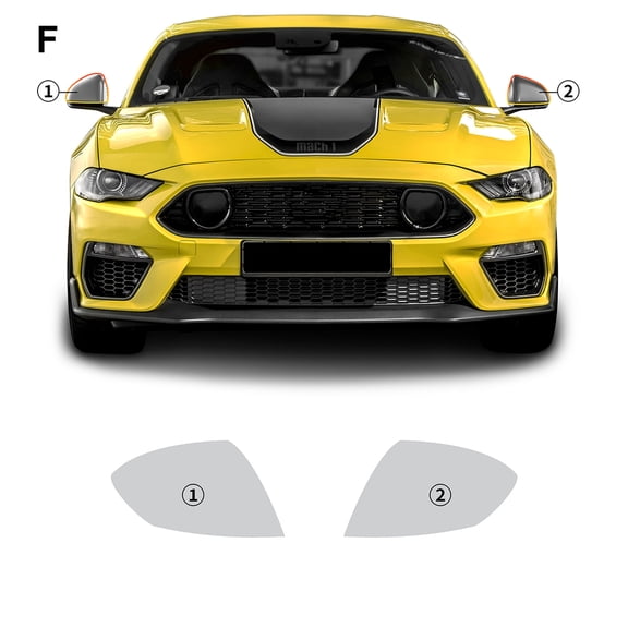 TPU PPF Car Paint Protection Film Pre Cut Transparent Clear Headlight Rear View Mirror Sticker for Ford Mustang Mach1 2022-2023.