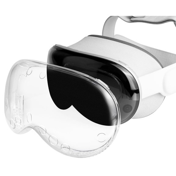 TPU Protective Case Cover for Apple Vision Pro VR Headset, Durable & Slim Fit Screen Protector Accessory, Without Affecting Tracking Scans - Non-Holed
