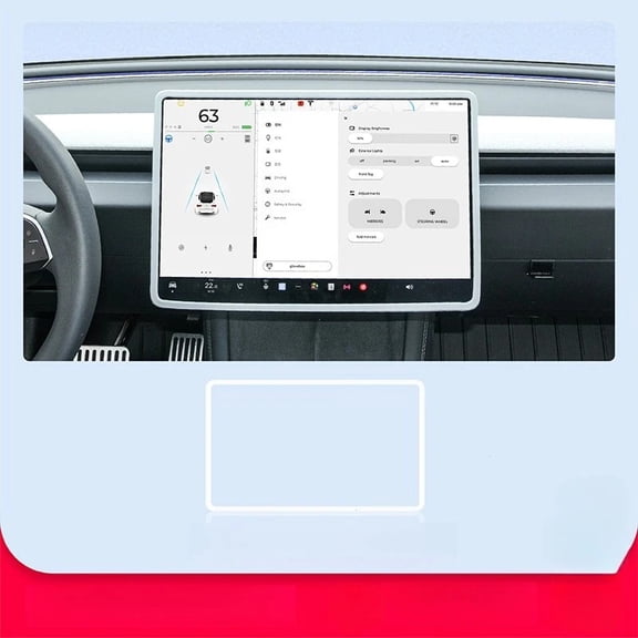 > TPU Protector Frame Edge Cover for Tesla Model Y Juniper 2026, 16-inch Central Control Navigation Screen Protector >