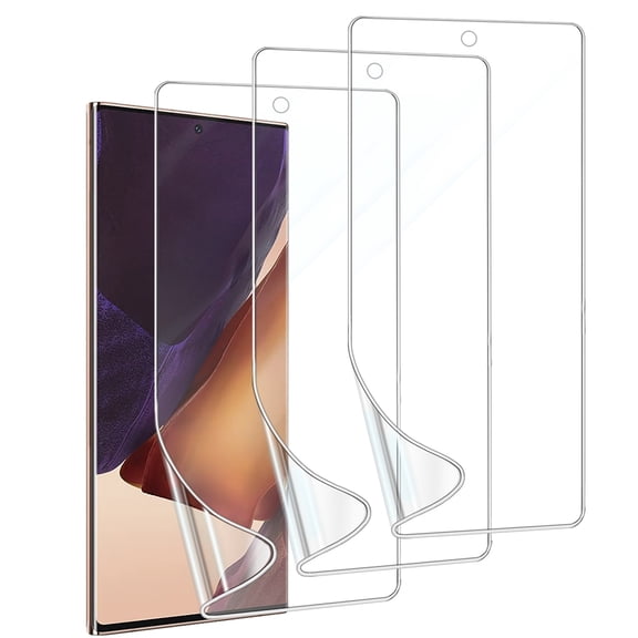 TPU Screen Protector for Samsung Galaxy Note 20 Ultra, Flexible Hydrogel Transparent Protective Film Touch Sensitive Fingerprint Unlock [Not Glass], Scratch-resistant, 3 Pack