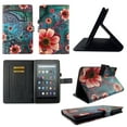 thumbnail image 1 of TPU Shell Case for All-New Amazon Fire HD 7 9th / 7th Gen 2019 / 2017 Pk Flower Paisley Slim PU Leather Folding Stand Cover with Auto Wake/Sleep for 7 Inch, 1 of 6