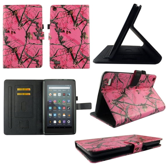 TPU Shell Case for All-New Amazon Fire HD 7 9th / 7th Gen 2019 / 2017 Camo Mozy Slim PU Leather Folding Stand Cover with Auto Wake/Sleep for 7 inch