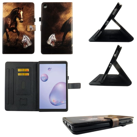 TPU Shell Case for Samsung Tab A 8.4 2020 SM-T307 Brown Horse Slim PU Leather Folding Stand Cover with Auto Wake/Sleep for 8.4 Inch
