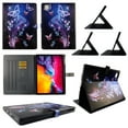 thumbnail image 1 of TPU Shell Case for iPad Pro 12.9 2020 / 2019 Galaxy Butterfly Slim PU Leather Folding Stand Cover with Auto Wake/Sleep for 12.9 Inch, 1 of 6