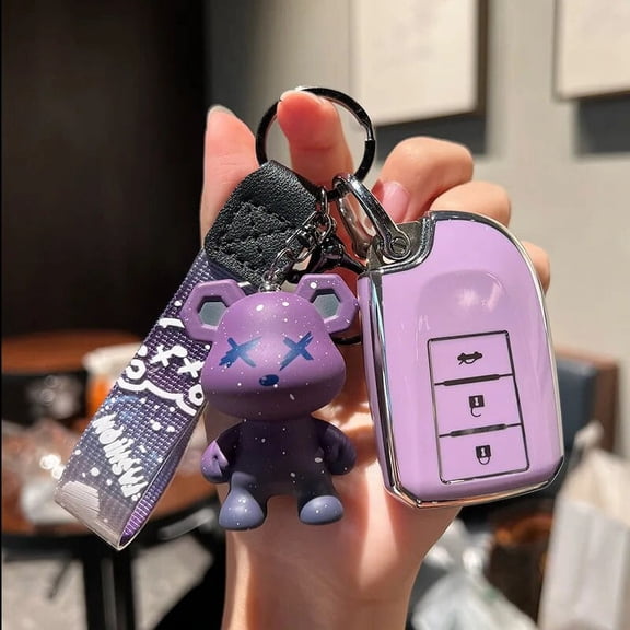 TPU Smart Car Key Case Cover Shell For Toyota Vios Aygo HiAce Yaris X L Activ Wish Keyless Remote Fob Holder Protector Keychain