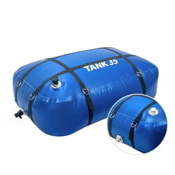 TPU Water Storage Bladder, Portable RV Fresh Water Tank, Food Grade BPA Free Collapsible Flexible Container for Drinking, Camping, Irrigation and Emergency-Hurricane, Drought, Fire 3/4" GHT