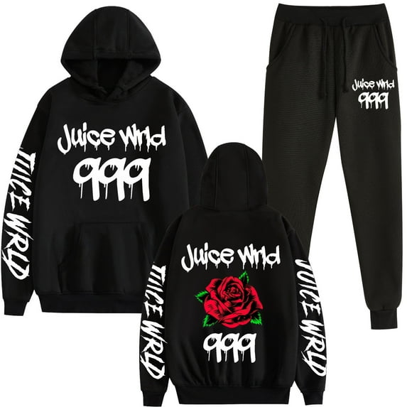 TPUABR JUICE WRLD Two-Piece Hoodie New Style 999 Rapper Hip Hoodie Unisex