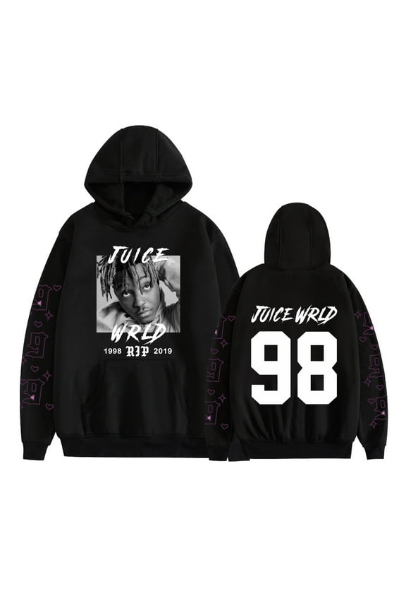 Juice Hoodie Wrld Memorial Pullover Hip Hop Street Rapper Casual Sweatshirt