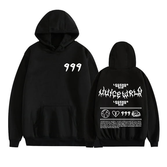 TPUABR Juice Hoodie Wrld Pullover Rapper Hip Hop Street Casual Sweatshirt