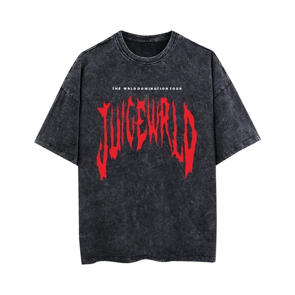 TPUABR Juice Wrld Cotton T-shirt 999 Washed Retro Short Sleeve Classic Casual Loose T-shirt Size XS-3XL