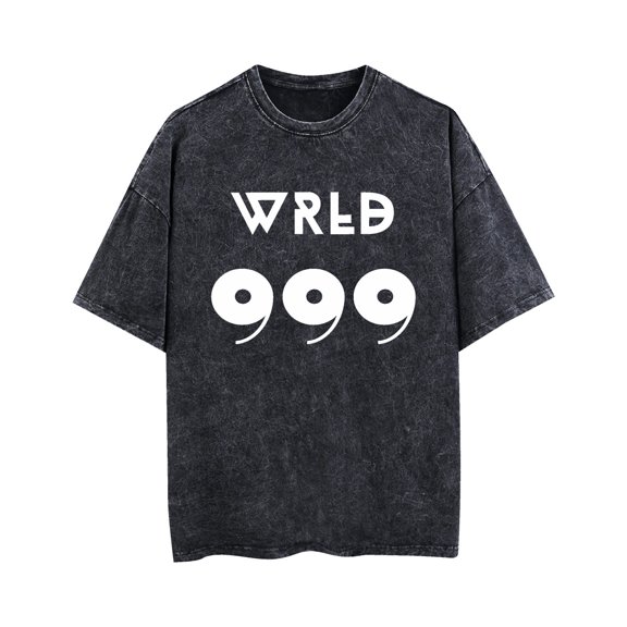 TPUABR Juice Wrld Cotton T-shirt 999 Washed Retro Short Sleeve Classic Casual Loose T-shirt Size XS-3XL