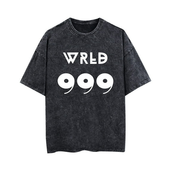 TPUABR Juice Wrld Cotton T-shirt 999 Washed Retro Short Sleeve Classic Casual Loose T-shirt Size XS-3XL