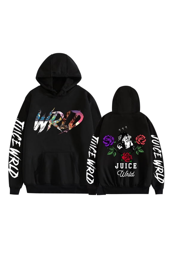 New Juice Hoodie Wrld 999 Rose Sweatshirt Rapper Hip-Hop Music Pullover Fleece Hoodie Unisex