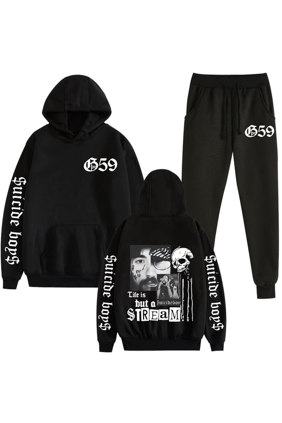 Suicideboys Two-Piece Hoodie Set New Rapper Hip Hoodie