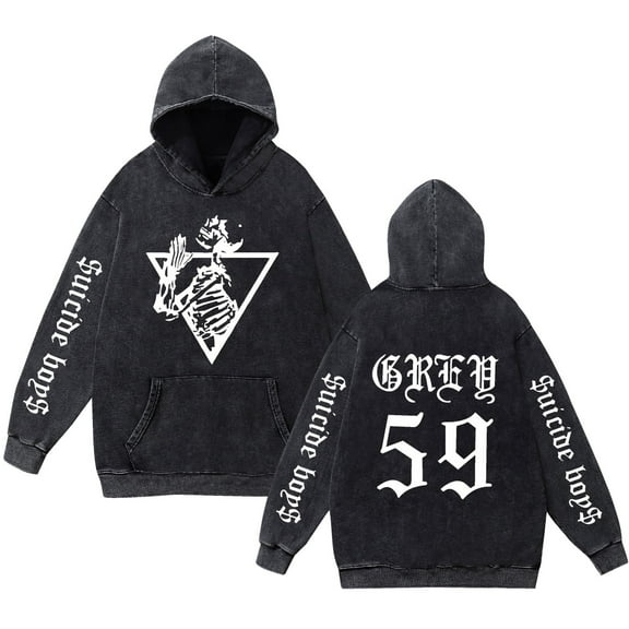 TPUABR Suicideboys washed vintage hoodie rapper hip hop street rock hoodie