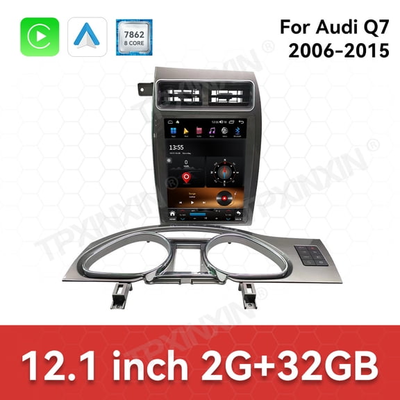 TPXINXIN 12.1 inch Car Radio Multimedia Player with Wireless For Audi Q7 2006-2015 CarPlay Android Auto Autoradio Stereo GPS Navigation WiFi(LHD)
