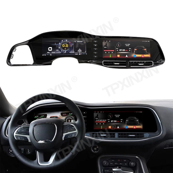 TPXINXIN 12.3 inch Android 13 CarPlay Car Radio for Dodge Challenger STR Hellcat 2010-2023 Touch Screen Multimedia Player GPS Navigation