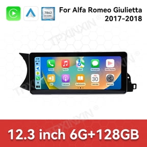 TPXINXIN 12.3 inch Android Auto Carplay Stereo For Alfa Romeo Giulia 2017 2018 GPS Navigation Multimedia Player Tape Recorder Car Radio Audio