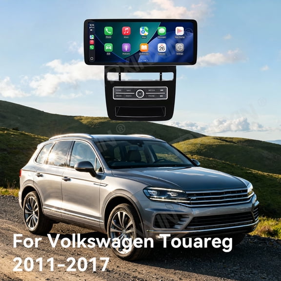 TPXINXIN 12.3 inch Carplay For Volkswagen Touareg 2011-2017 Car Radio Video Multimedia Player DSP Stereo GPS Navigation Split Screen QLED Screen