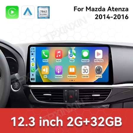 TPXINXIN 12.3 inch For Mazda Atenza 2014-2016 Multimedia Player Android15 Vertical Screen Car Radio GPS Navigation Auto Stereo Head Unit