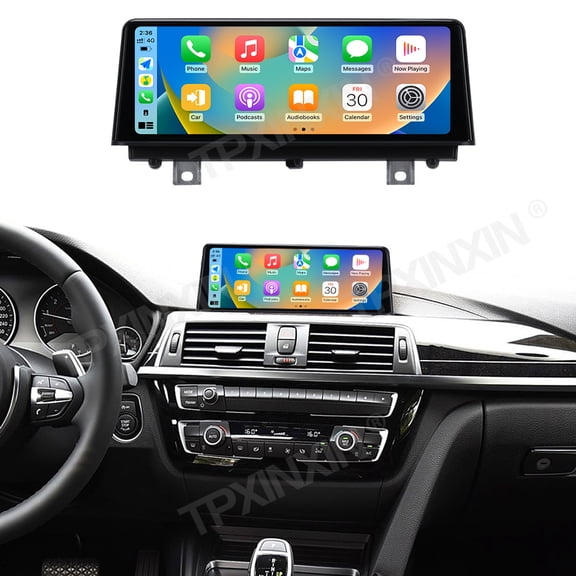TPXINXIN 12.9 inch Carplay Android14 Dual BT Car GPS Navigation For BMW 3 series F30 F31 4 series F32 F34 F36 2013-2016 Headunit Multimedia Player Car Radio
