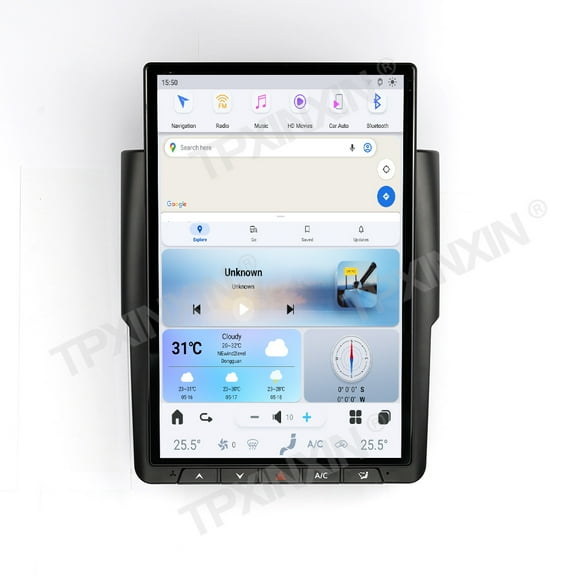 TPXINXIN 14.4 Inch Qualcomm Android Car Radio for Dodge RAM 1500 2500 3500 2013-2018 Trucks Stereo Upgrade Tesla Style Head Unit Multimedia IPS Touch Screen Android Auto Player GPS Navigation