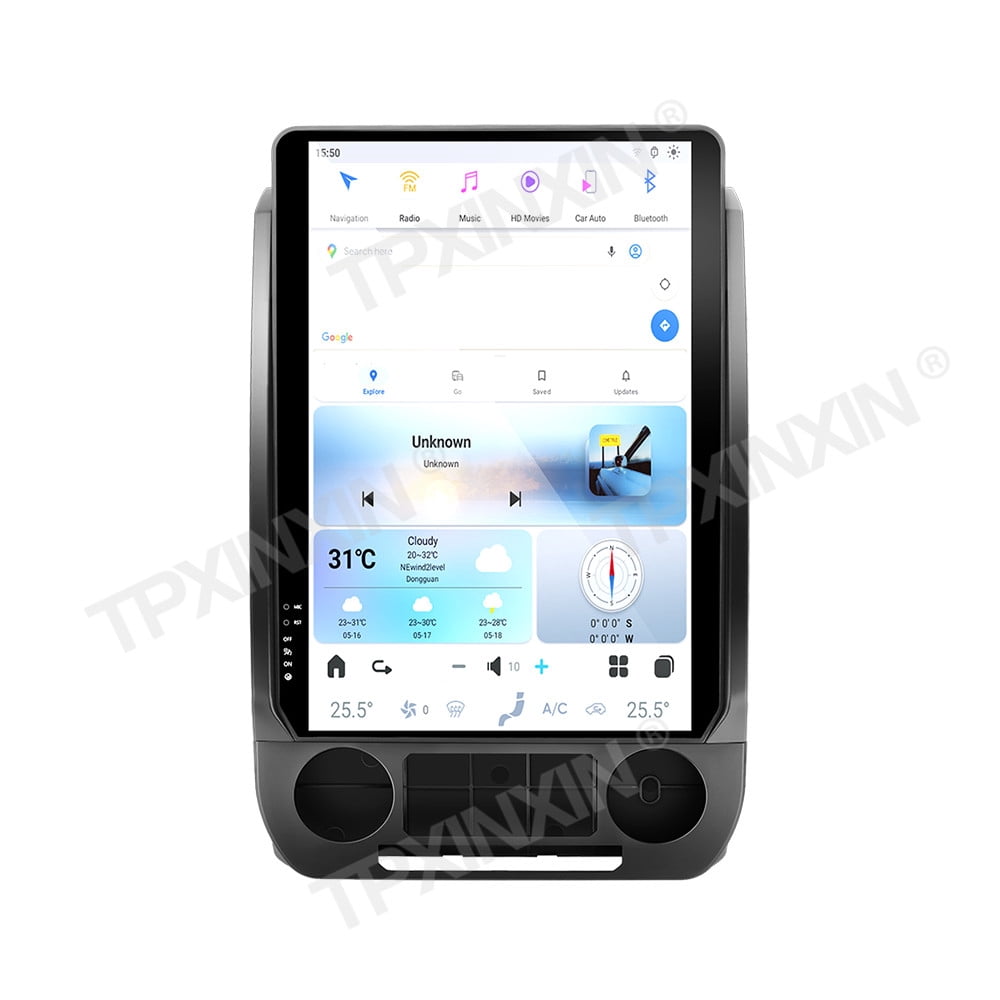 TPXINXIN 14.4 Inch Vertical Screen Car Radio for Ford Raptor F150 2015 ...