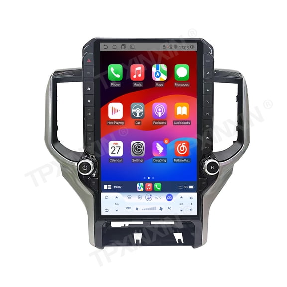 TPXINXIN 14.5" Android 15 Car Radio For Dodge Ram Trucks 2019-2023 with Wireless Carplay & Android Auto, GPS Navigation & Touchscreen