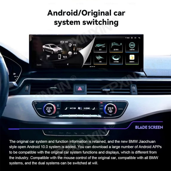 TPXINXIN 14.9 Inch car radio Screen Android 13 For Audi A4L/A5 2017-2019 Auto Radio Car GPS Player Navigation Head Unit Multimedia