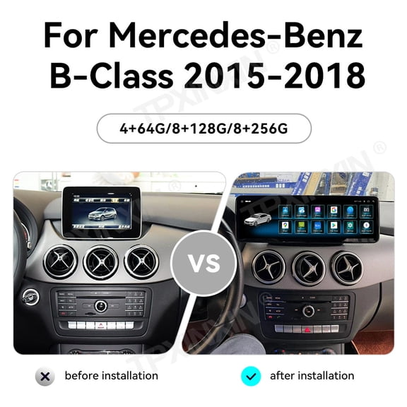 TPXINXIN 14.9 inch Android 13.0 for Mercedes Benz B Class W246 2015-2018 Car Radio Multimedia Player Auto Stereo GPS Navigation Head Unit Carplay